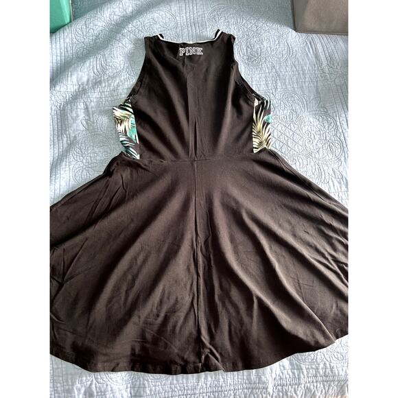 Women Victoria Secret PINK Dress Size Large Black with Floral Pre Owned - Picture 5 of 6
